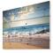 Designart - Sea Sunset - Seascape Photography Print on Natural Pine Wood